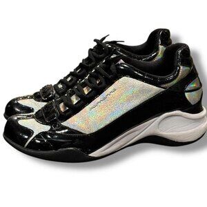 Fornarina Y2K Patent Glitter Platform Sneaker Size 8